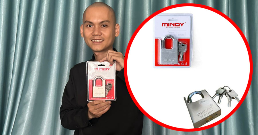 Khóa Mindy trắng chìa muỗng 6F CC